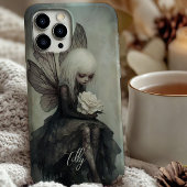Gothic Fee & Witte Roos | Aangepaste Donkere Fanta Case-Mate iPhone Case