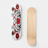 Gothic Floral Artwork Skateboard (Voorkant)
