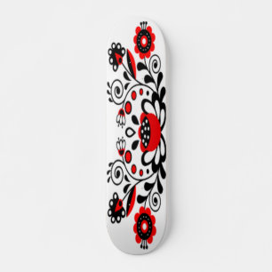 Gothic Floral Artwork Skateboard