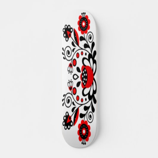 Gothic Floral Artwork Skateboard (Voorkant)