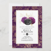 Gothic Floral Bridesmaids Luncheon Kaart (Voorkant)
