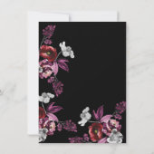 Gothic Floral Dark & Moody Wedding Kaart (Achterkant)