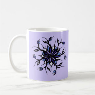 Gothic Floral Mandala Monsters and Teeth Koffiemok