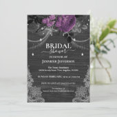 Gothic Floral Rustic Bridal Shower Kaart (Staand voorkant)