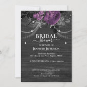 Gothic Floral Rustic Bridal Shower Kaart (Voorkant)