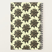 Gothic Floral Sepia Spiked Flower Pattern Planner (Achterkant)