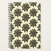 Gothic Floral Sepia Spiked Flower Pattern Planner (Voorkant)