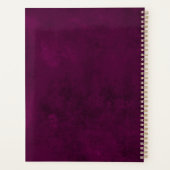 Gothic Floral Skull Magenta Personalized Planner (Achterkant)