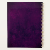 Gothic Floral Skull Paars Custom Monogram Name Planner (Achterkant)