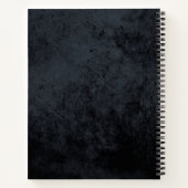 Gothic Floral Skull Personalized Notitieboek (Achterkant)