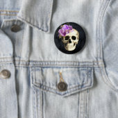 Gothic Floral Skull Ronde Button 5,7 Cm (In situ)