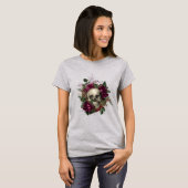 Gothic Floral Skull T-shirt (Voorkant volledig)