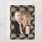  Gothic Floral Wedding Foto Kaart (Achterkant)