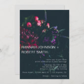 Gothic Floral Wedding Invitation Kaart (Voorkant / Achterkant)