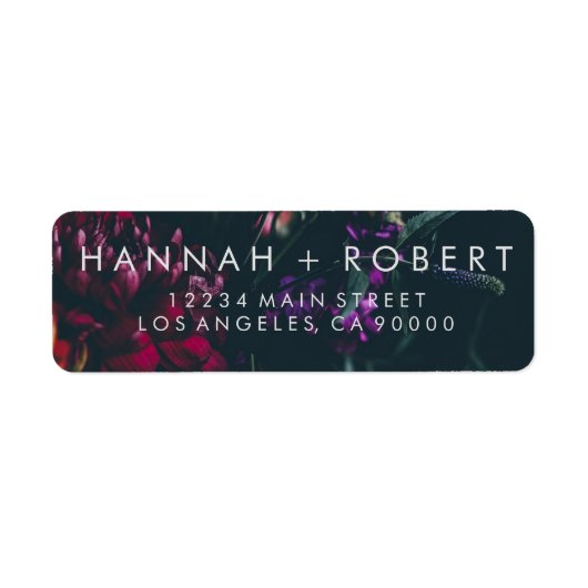 Gothic Floral Wedding Labels (Voorkant)