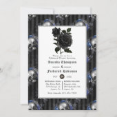 Gothic Floral Wedding Rehearsal Dinner Kaart (Voorkant)