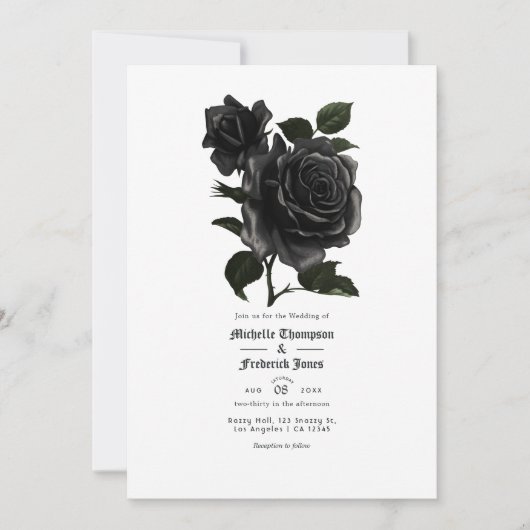  Gothic Floral Wedding Save The Date (Voorkant)