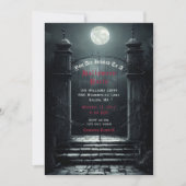 Gothic Full Moon Halloween Invitation Kaart (Voorkant)