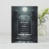 Gothic Full Moon Save the Date (Staand voorkant)