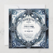 GOTHIC FULLMOON HANDFASTING UITNODIGINGEN CELTIC (Voorkant)