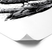 Gothic Funny F Caw F Crow Aesthetic Casual Look Poster (Hoek)