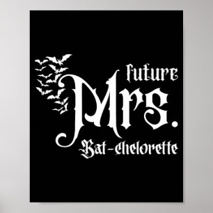 Gothic Future Mrs Bruid Bijpassende Vleermuis Bach Poster