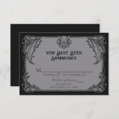 Gothic Gargoyle Bruiloft RSVP Behuizing Kaart (Voorkant / Achterkant)
