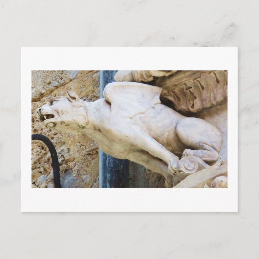 Gothic gargoyle standbeeld - circa 1340 briefkaart (Voorkant)