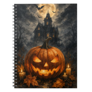 Gothic Geheime Huis Halloween Pompoen Notitieboek