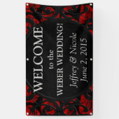 Gothic gepersonaliseerde aangepaste bruiloft banne spandoek (Verticaal)