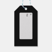 Gothic gepersonaliseerde kerst schedels bomen kran cadeaulabel (Achterkant)