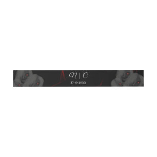 Gothic Ghosts Rood Zwart - Dark Moody Halloween Uitnodigingen Wikkel
