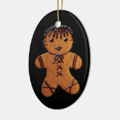 Gothic Gingerbrood Cookie Keramisch Ornament (Links)