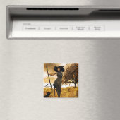 Gothic Girl Autumn Witch Magnet Magneet (Insitu (Vaatwasser))