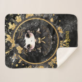 Gothic Girl Douane Decor Goth Kawaii Chibi Sherpa Deken (Voorkant (horizontaal))