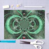 Gothic Girl Green Forest Abstract Surreal Tissuepapier (Craft)