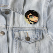 Gothic Girl - Myna Ronde Button 5,7 Cm (In situ)