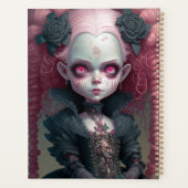 Gothic Girl Pink Black Creepy Cute Planner (Achterkant)
