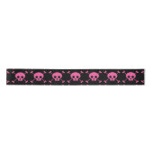 Gothic Girl Pink Black Skulls Pattern Cool Lint (Voorkant)