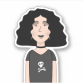 Gothic Girl Sticker (Voorkant)