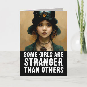 GOTHIC GIRL STRANGE BIRTHDAY WENSKAART KAART