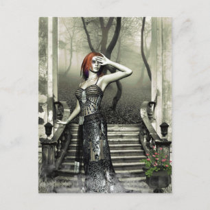 Gothic Girls Dawn benadert briefkaart