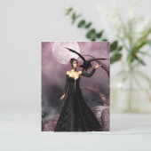 Gothic Girls Red Witch fantasy briefkaart (Staand voorkant)