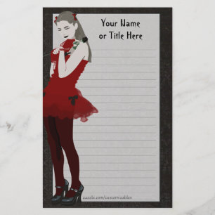 Gothic Girly Stationery Briefpapier