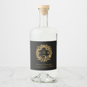 Gothic Glam Etiket op vloeibare flessen Zwart