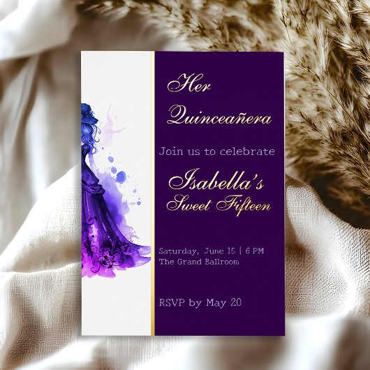 Gothic Glam Quince Folie Uitnodiging