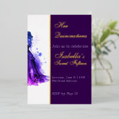 Gothic Glam Quince Folie Uitnodiging (Staand Voorkant)