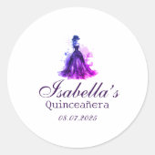 Gothic Glam Quince Ronde Sticker (Voorkant)