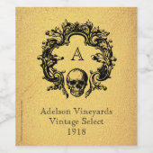 Gothic Glam | Wijnlabel | Goud Wijn Etiket (Enkel label)