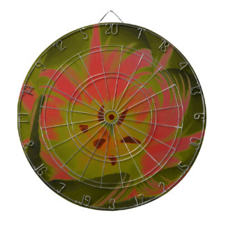 Gothic Gloomy Red Tulip Dart Board Dartbord